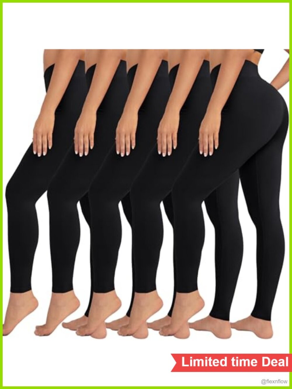 Buttery Soft High Waisted Tummy Control Leggings 5 Pack Yoga Workout